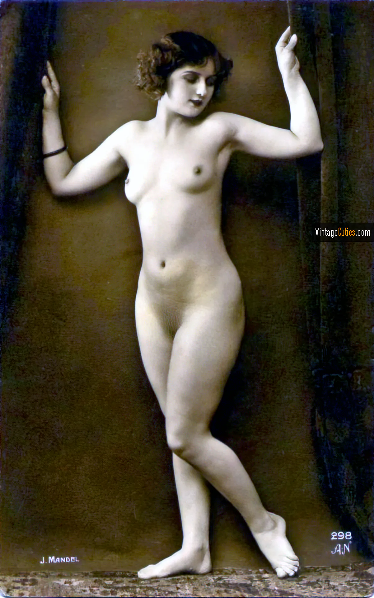 Young antique lady with small firm tits and a shaved pussy