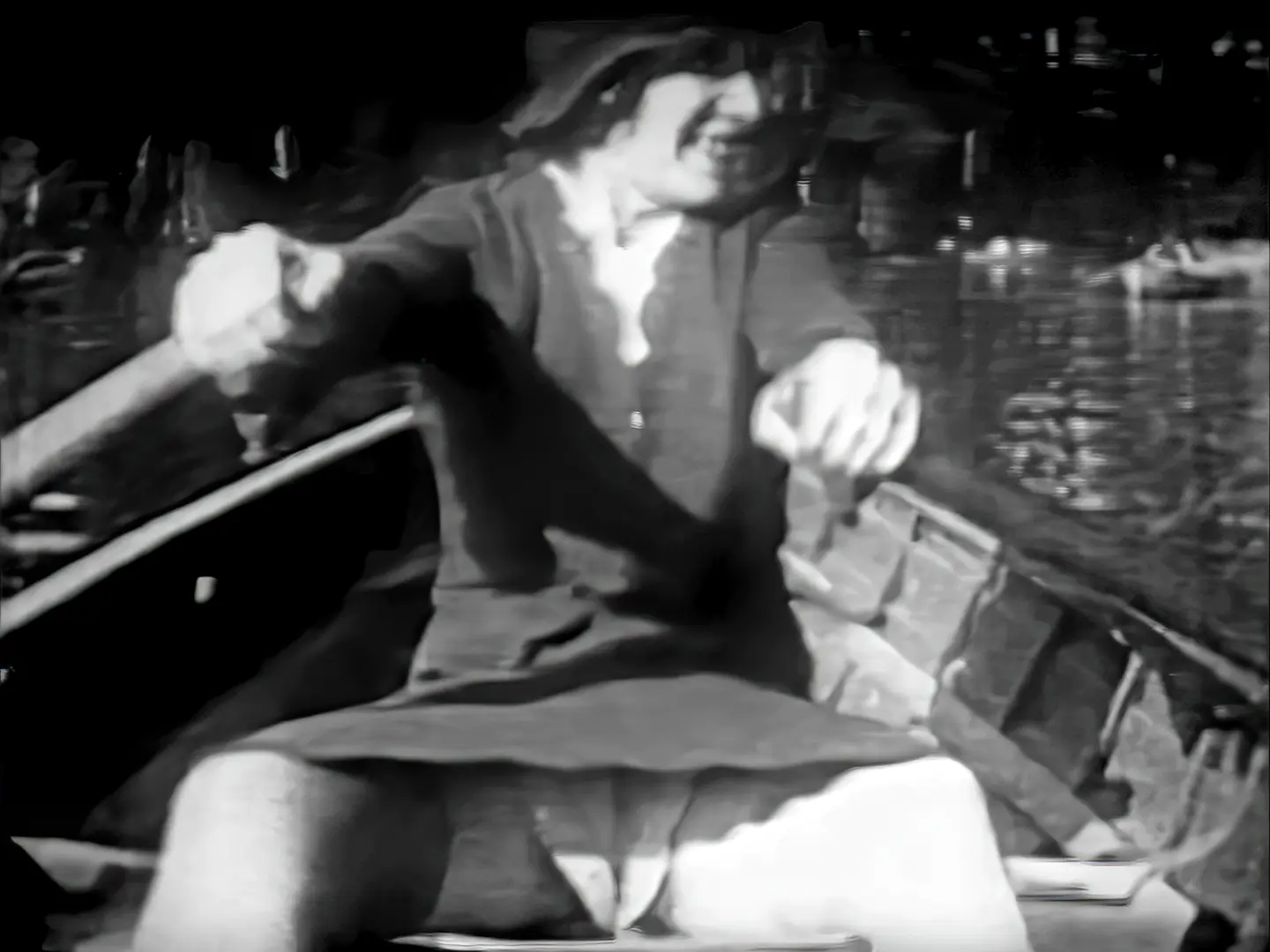 Girl's Wet Hairy Pussy Upskirt in a Boat